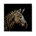 Quadro Stampa su Tela Zebra Dorata - CupidoDesign