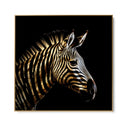 Quadro Stampa su Tela Zebra Dorata - CupidoDesign