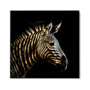 Quadro Stampa su Tela Zebra Dorata - CupidoDesign