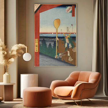 Quadro Stampa su Tela Le Cento vedute famose di Edo XXI, Utagawa Hiroshige - CupidoDesign