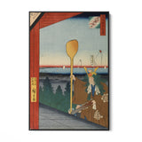Quadro Stampa su Tela Le Cento vedute famose di Edo XXI, Utagawa Hiroshige - CupidoDesign