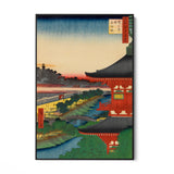 Quadro Stampa su Tela Le Cento vedute famose di Edo XLIX, Utagawa Hiroshige - CupidoDesign