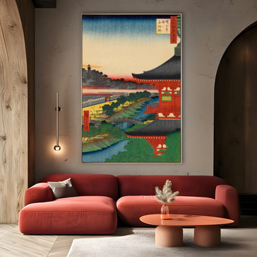 Quadro Stampa su Tela Le Cento vedute famose di Edo XLIX, Utagawa Hiroshige - CupidoDesign