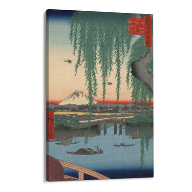 Quadro Stampa su Tela Le Cento vedute famose di Edo LXII, Utagawa Hiroshige - CupidoDesign