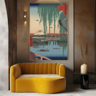 Quadro Stampa su Tela Le Cento vedute famose di Edo LXII, Utagawa Hiroshige - CupidoDesign