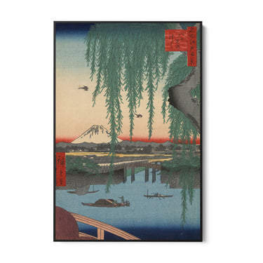 Quadro Stampa su Tela Le Cento vedute famose di Edo LXII, Utagawa Hiroshige - CupidoDesign