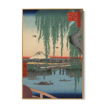 Quadro Stampa su Tela Le Cento vedute famose di Edo LXII, Utagawa Hiroshige - CupidoDesign
