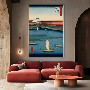 Quadro Stampa su Tela Le Cento vedute famose di Edo LXVII, Utagawa Hiroshige - CupidoDesign