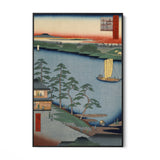 Quadro Stampa su Tela Le Cento vedute famose di Edo XCIII, Utagawa Hiroshige - CupidoDesign