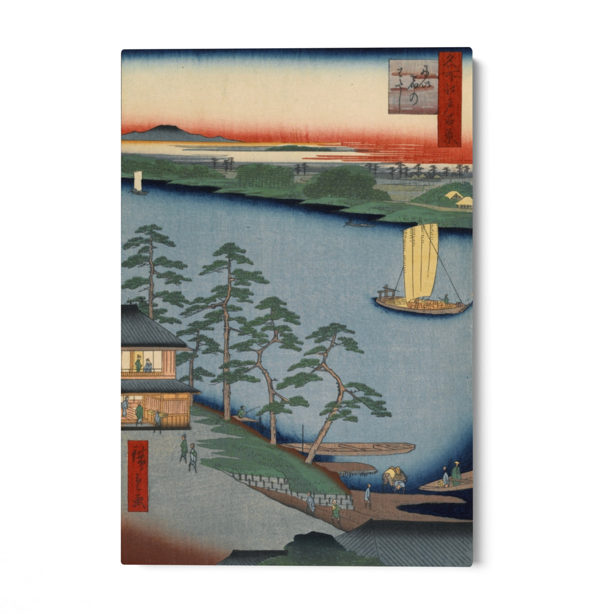 Quadro Stampa su Tela Le Cento vedute famose di Edo XCIII, Utagawa Hiroshige - CupidoDesign