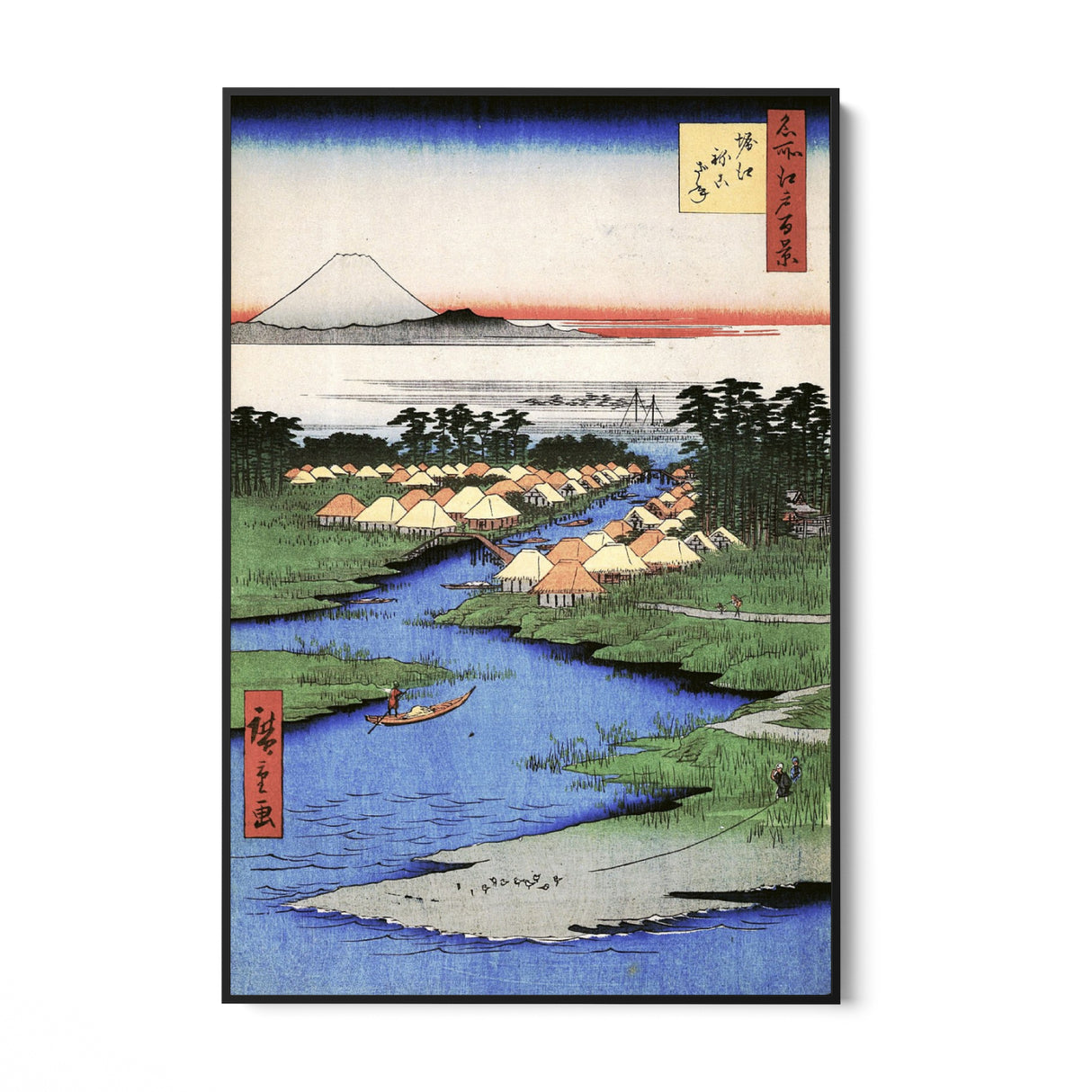 Quadro Stampa su Tela Le Cento vedute famose di Edo XCVI, Utagawa Hiroshige - CupidoDesign