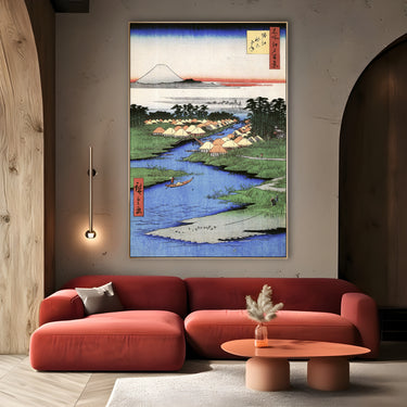 Quadro Stampa su Tela Le Cento vedute famose di Edo XCVI, Utagawa Hiroshige - CupidoDesign