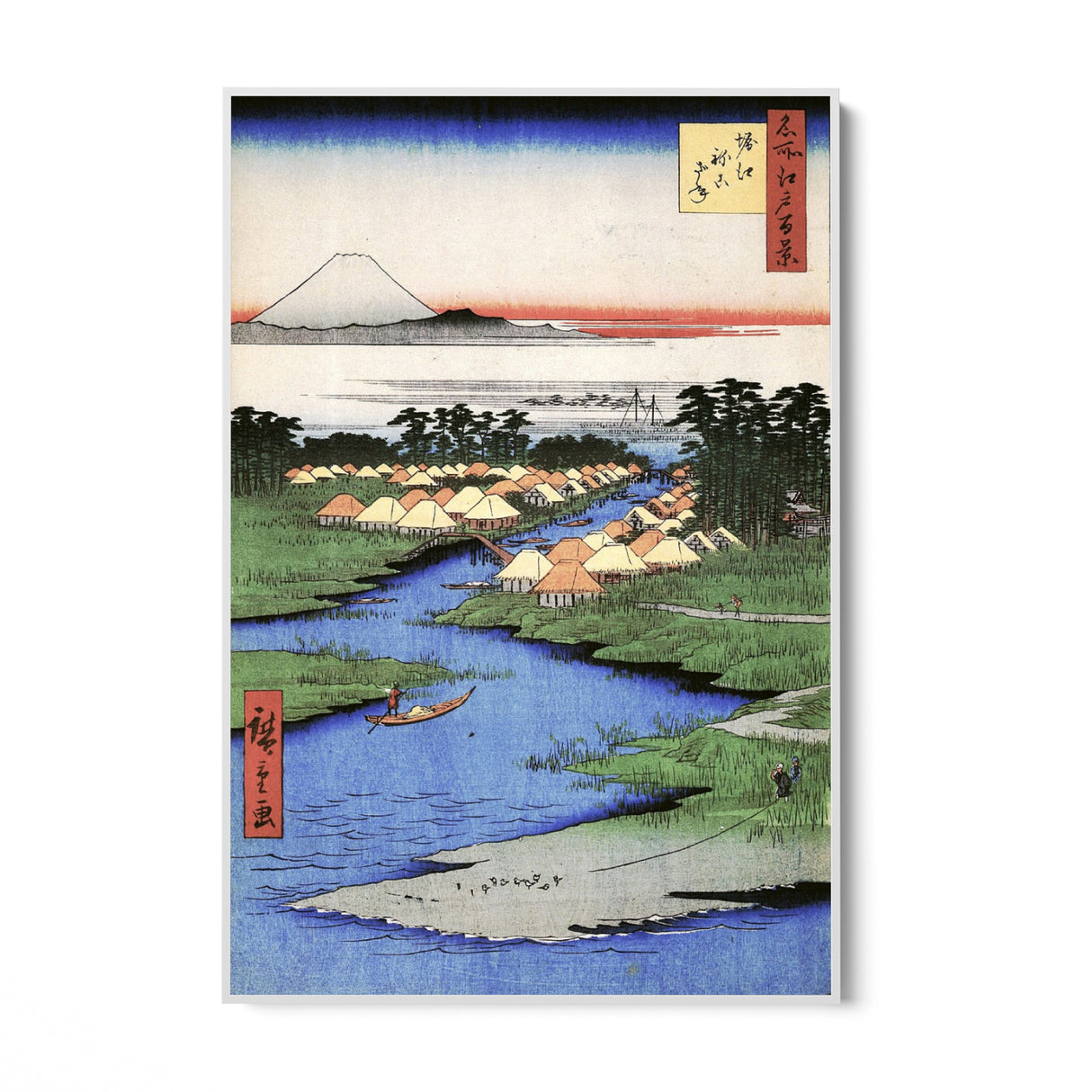 Quadro Stampa su Tela Le Cento vedute famose di Edo XCVI, Utagawa Hiroshige - CupidoDesign