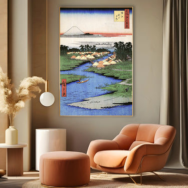 Quadro Stampa su Tela Le Cento vedute famose di Edo XCVI, Utagawa Hiroshige - CupidoDesign