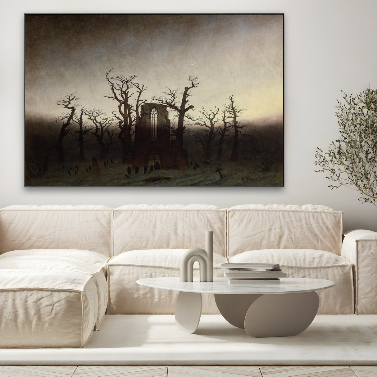 Quadro Stampa su Tela Abbazia nel querceto, Caspar David Friedrich - CupidoDesign
