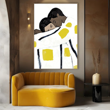 Quadro Stampa su Tela Abbraccio Totale - CupidoDesign