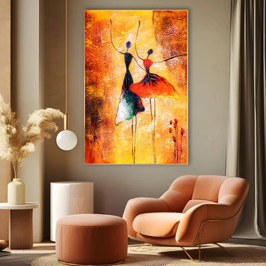 Quadro Stampa su Tela Abbraccio Colorato - CupidoDesign