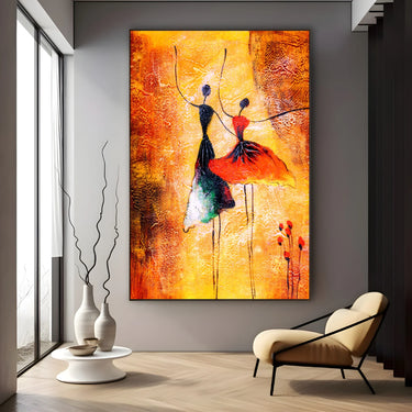 Quadro Stampa su Tela Abbraccio Colorato - CupidoDesign