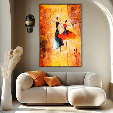 Quadro Stampa su Tela Abbraccio Colorato - CupidoDesign