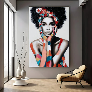 Quadro Stampa su Tela Afro Wave - CupidoDesign