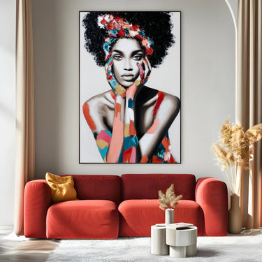 Quadro Stampa su Tela Afro Wave - CupidoDesign