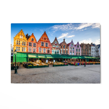 Quadro Stampa su Tela Alba al mercato di Bruges, Belgio - CupidoDesign