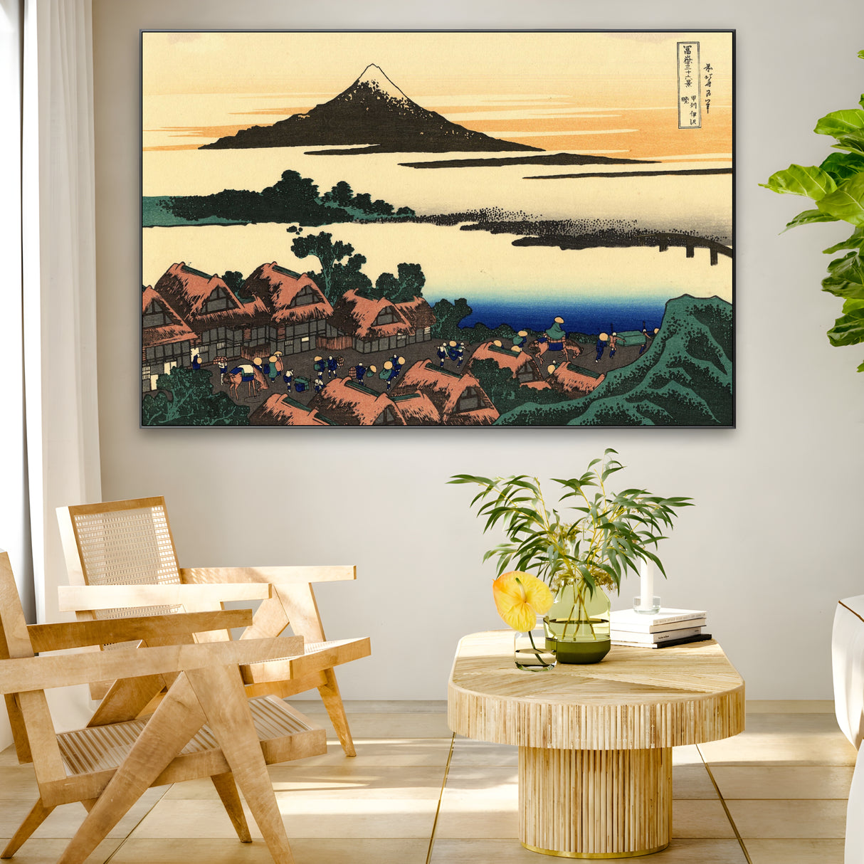 Quadro Stampa su Tela Alba a Isawa nella provincia di Kai, Katsushika Hokusai - CupidoDesign