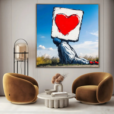 Quadro Stampa su Tela Amore in batteria - CupidoDesign