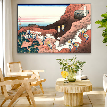 Quadro Stampa su Tela Arrampicata sul Monte Fuji, Katsushika Hokusai - CupidoDesign