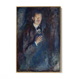 Quadro Stampa su Tela Autoritratto con sigaretta, Edvard Munch - CupidoDesign