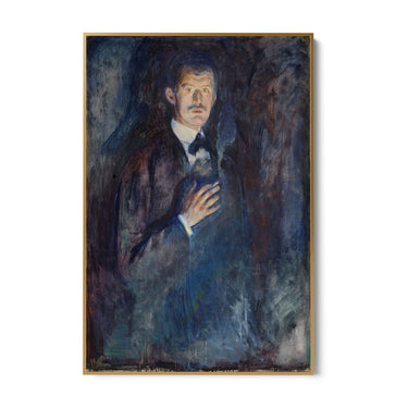 Quadro Stampa su Tela Autoritratto con sigaretta, Edvard Munch - CupidoDesign