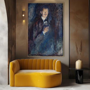 Quadro Stampa su Tela Autoritratto con sigaretta, Edvard Munch - CupidoDesign