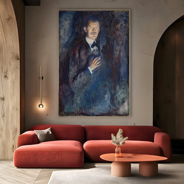 Quadro Stampa su Tela Autoritratto con sigaretta, Edvard Munch - CupidoDesign