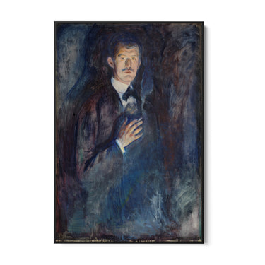Quadro Stampa su Tela Autoritratto con sigaretta, Edvard Munch - CupidoDesign