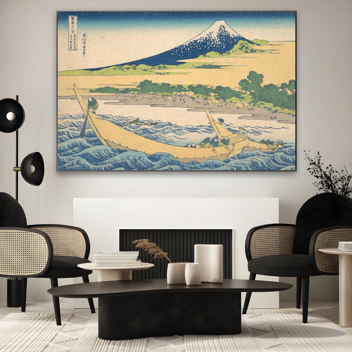 Quadro Stampa su Tela Baia di Tago, Katsushika Hokusai - CupidoDesign