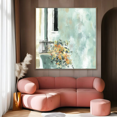 Quadro Stampa su Tela Balcone in Fiore - CupidoDesign