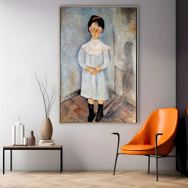 Quadro Stampa su Tela Bambina in Azzurro, Amedeo Modigliani - CupidoDesign