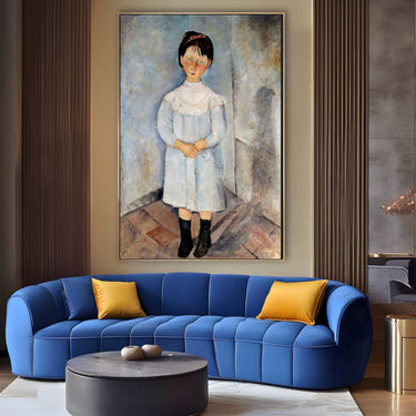 Quadro Stampa su Tela Bambina in Azzurro, Amedeo Modigliani - CupidoDesign