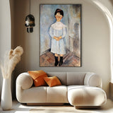 Quadro Stampa su Tela Bambina in Azzurro, Amedeo Modigliani - CupidoDesign
