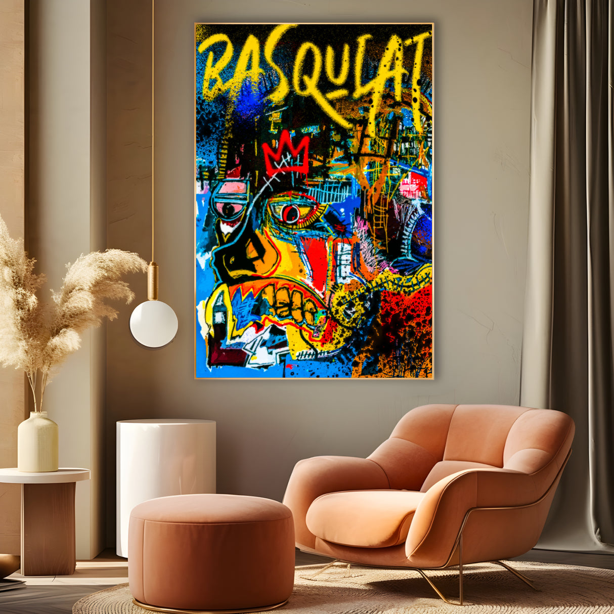 Basquiat canvas kunst aan de muur