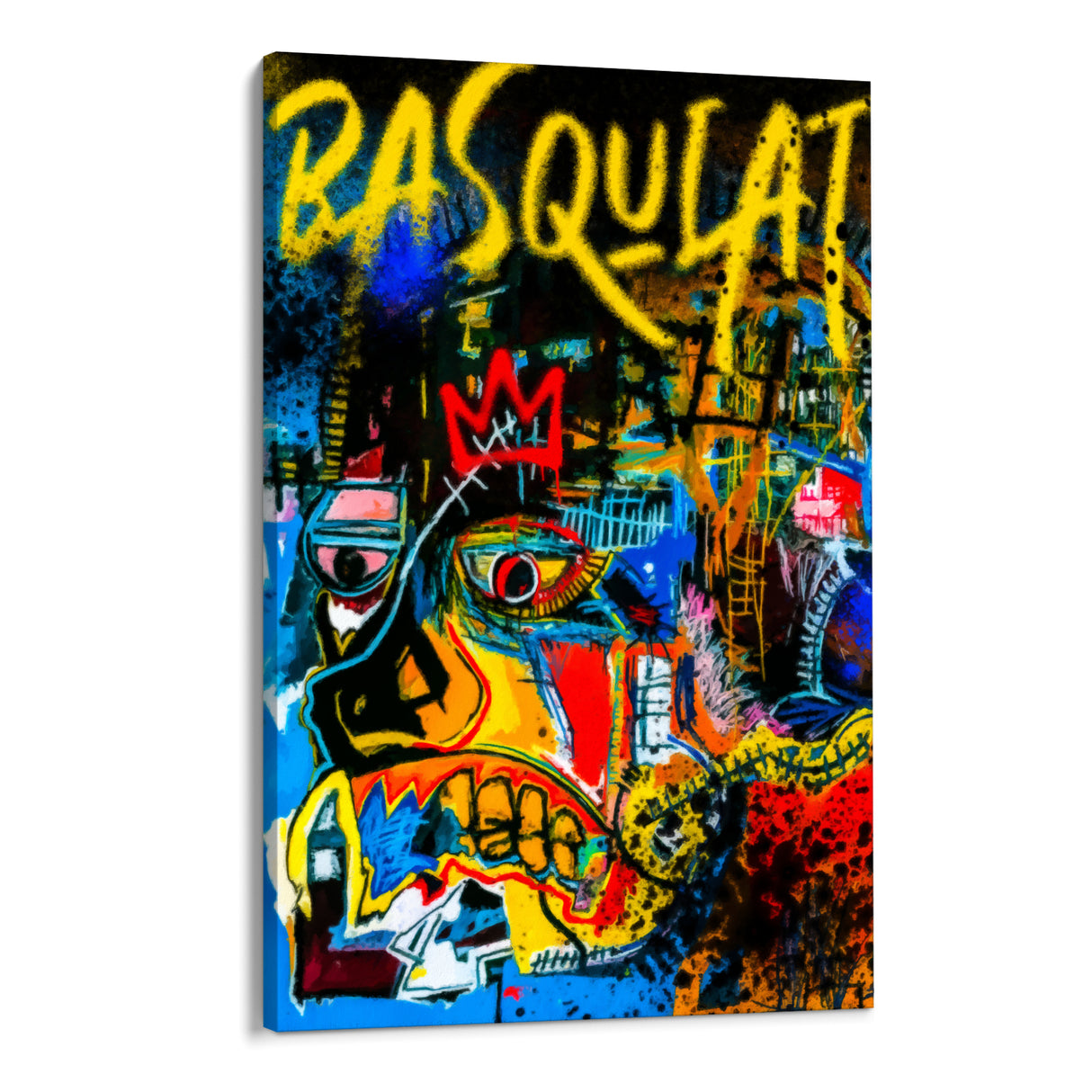 Arte de la pared de la lona de Basquiat