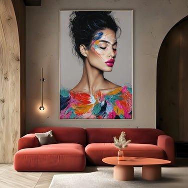 Quadro Stampa su Tela Bellezza Piumata - CupidoDesign