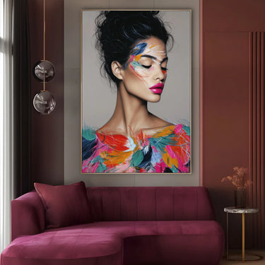 Quadro Stampa su Tela Bellezza Piumata - CupidoDesign