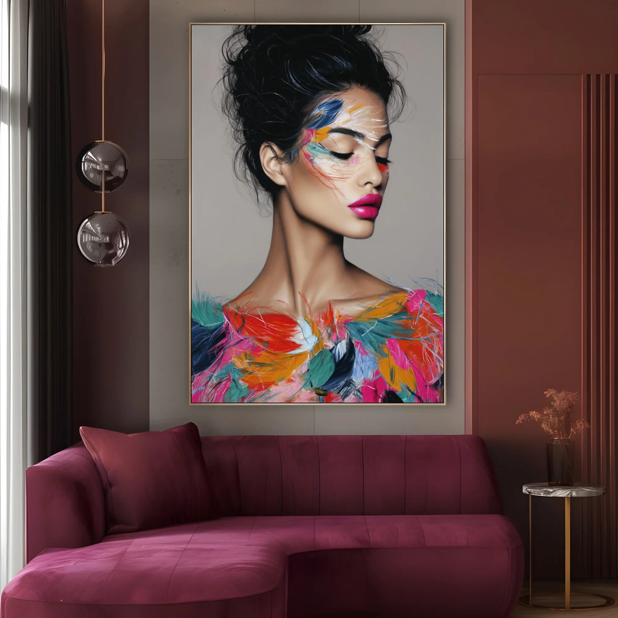 Quadro Stampa su Tela Bellezza Piumata - CupidoDesign