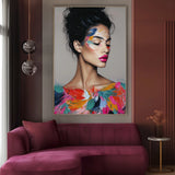 Quadro Stampa su Tela Bellezza Piumata - CupidoDesign