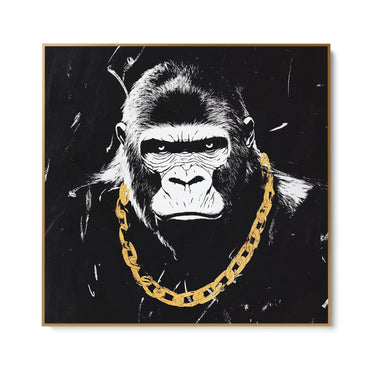 Quadro Stampa su Tela Black Gorilla - CupidoDesign