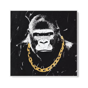 Quadro Stampa su Tela Black Gorilla - CupidoDesign