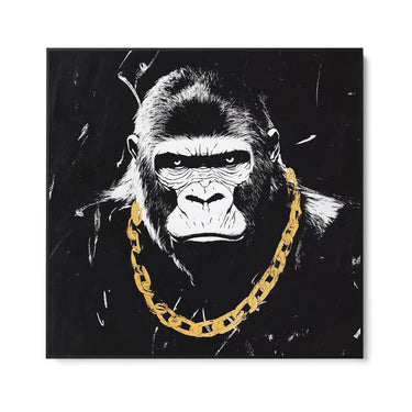 Quadro Stampa su Tela Black Gorilla - CupidoDesign