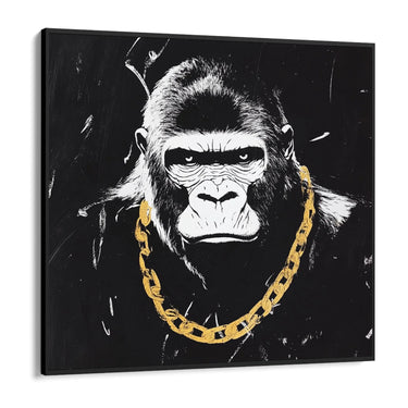 Quadro Stampa su Tela Black Gorilla - CupidoDesign