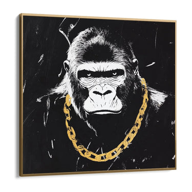 Quadro Stampa su Tela Black Gorilla - CupidoDesign